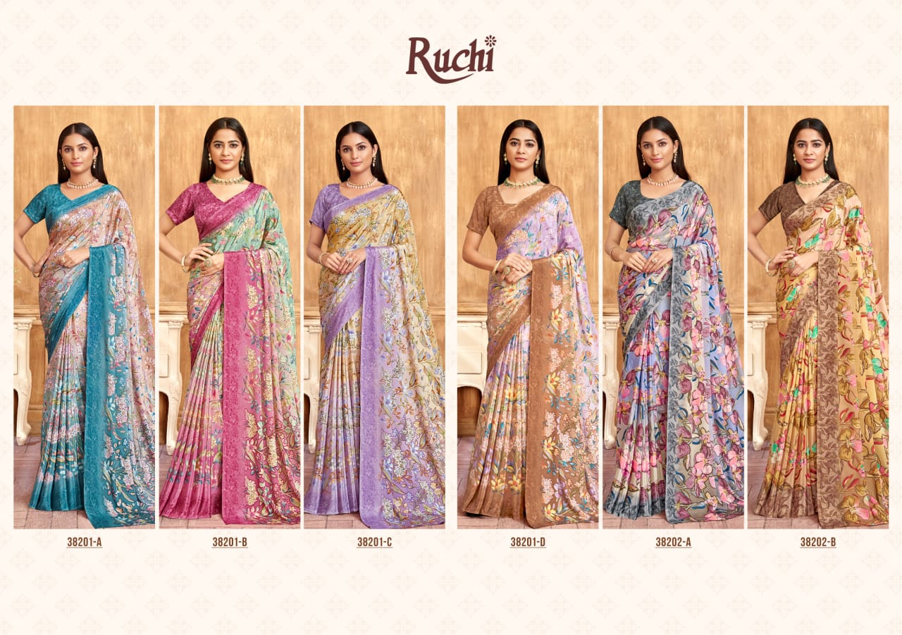 Vivanta Silk 39 By Ruchi Silk Crepe Printed Wholesale Sarees In India
